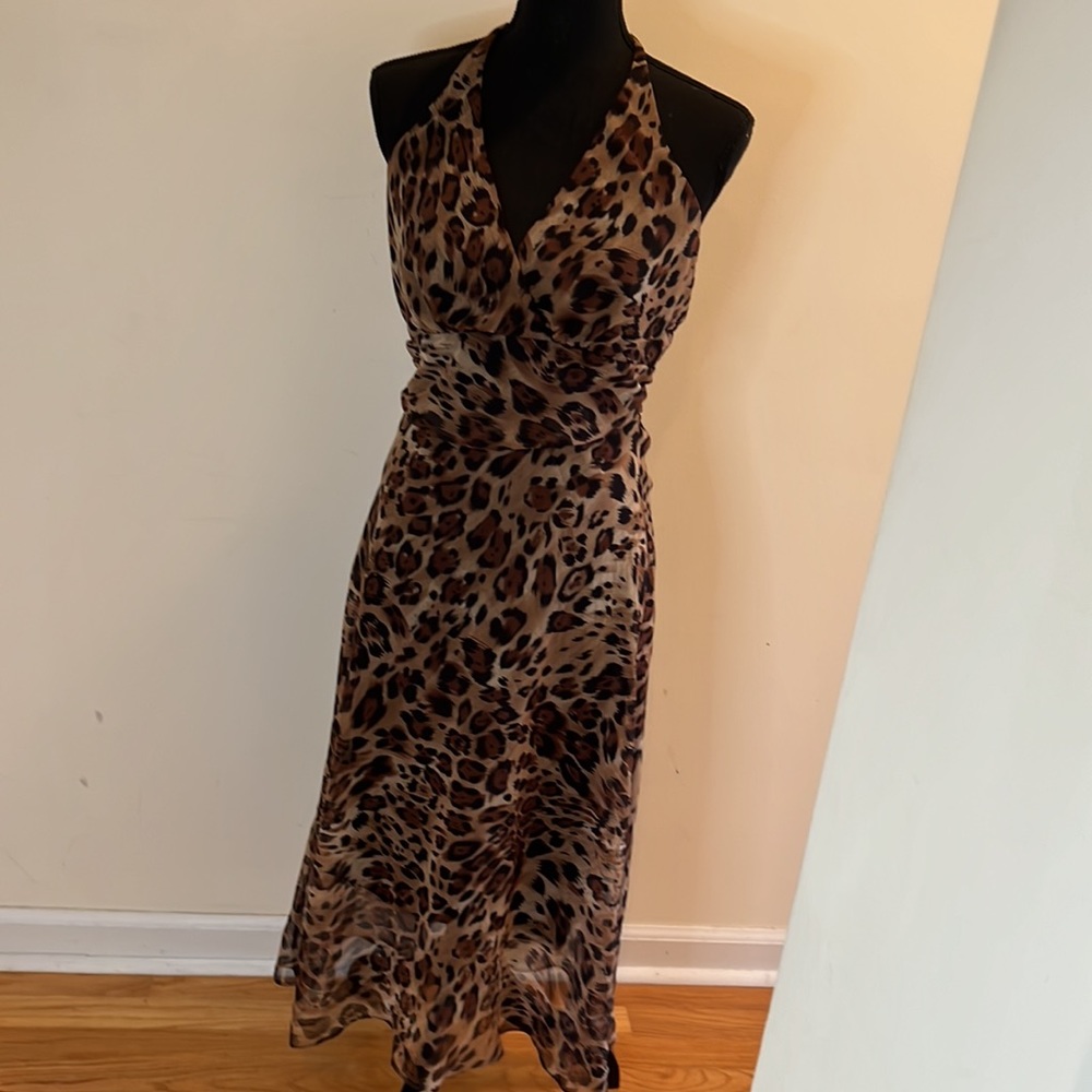 ❤️ Rabbit Rabbit Rabbit Halter Leopard Dress - Picture 7 of 7